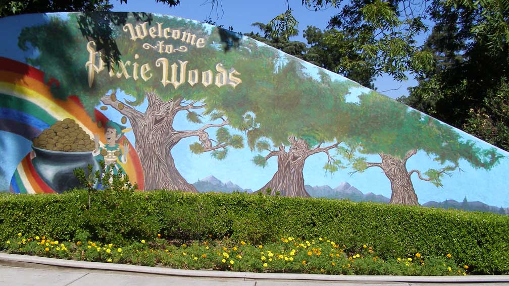 art on a wall in Pixie woods